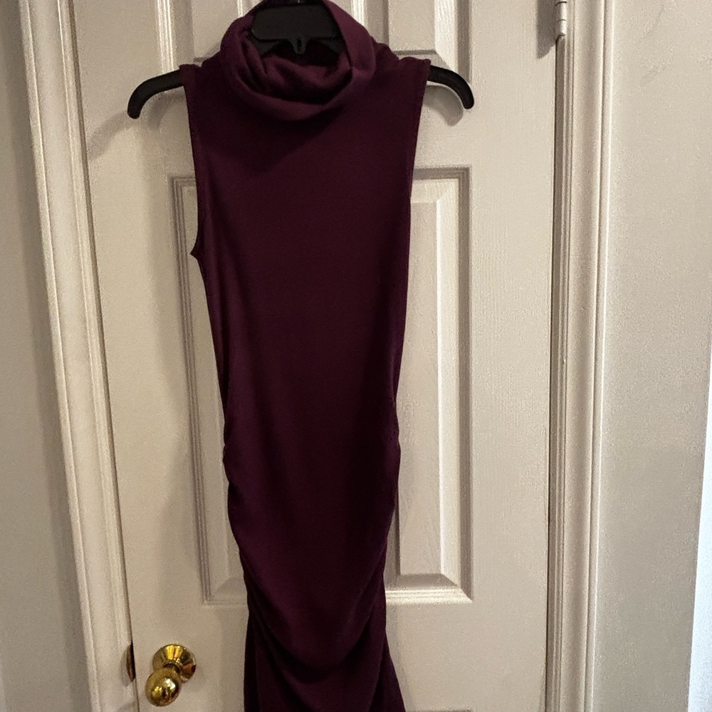 Elegant Purple Sleeveless Dress
